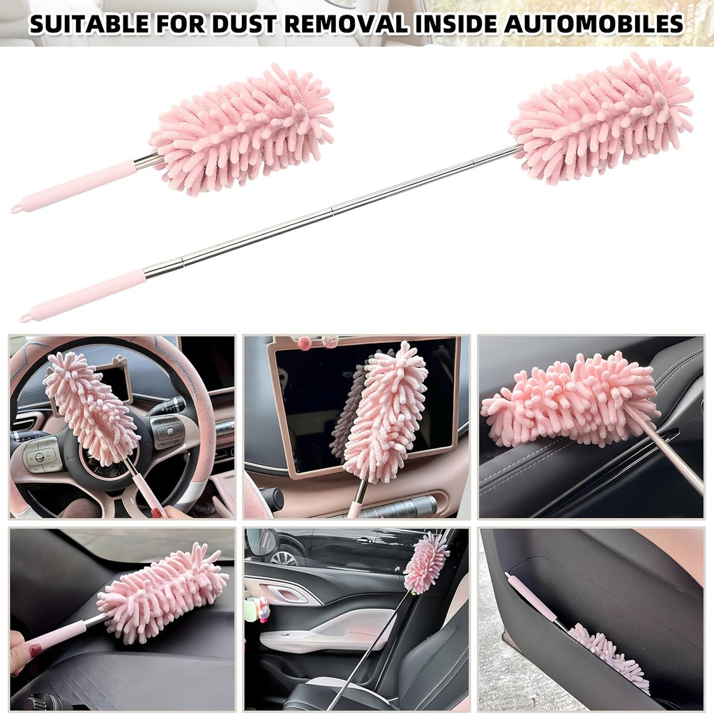 Set of 4 Washable Microfiber Dusters for Cleaning, Featuring an Extendable Pole And Bendable Design for Versatile Use