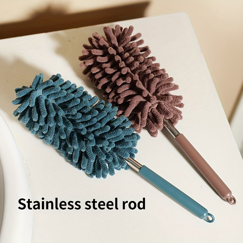 Telescopic Microfiber Duster with Ergonomic Handle & Telescopic Design - Heavy-Duty Deep Cleaning Duster for Furniture, Cars, Clothes, Home Decor - No Electricity, Durable & Portable For Halloween, Christmas, Everyday Use - Ideal For Hard-to-reach A
