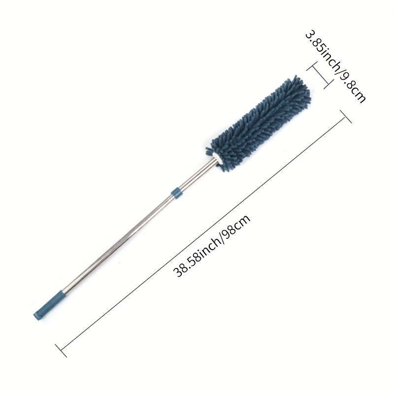 1pc, Chenille Telescopic Dust Duster-random Color, Washable Dusters, Extendable Pole Detachable Cleaning Brush Tool for Office Car Window Furniture Ceiling Fan Floor Duster. Back-to-school Season.Halloween and Christmas Deep Clean