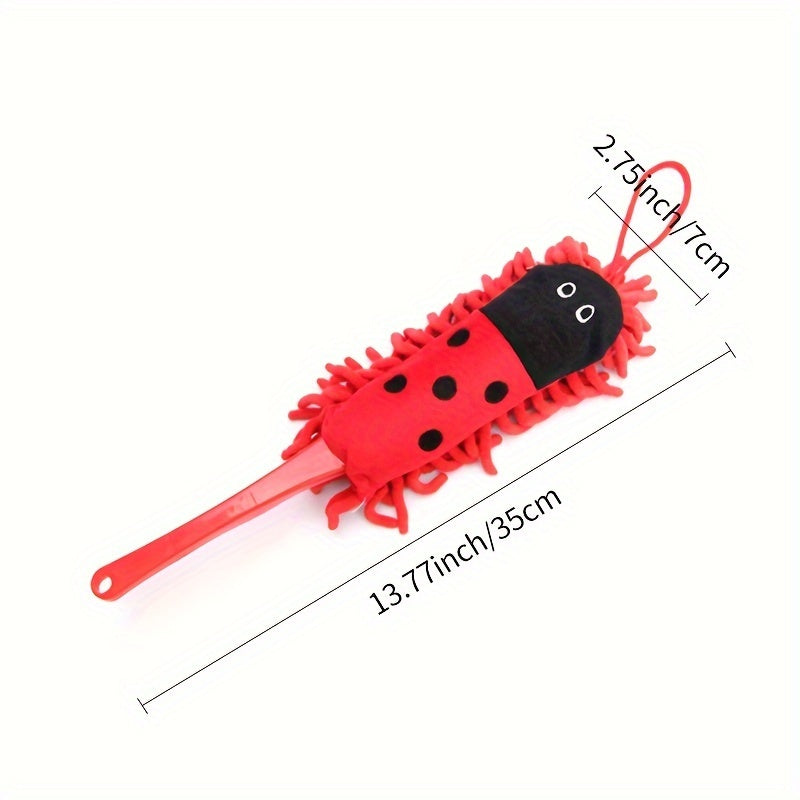 Washable Chenille Duster with Cute Chicken Design - Dust Remover for Home, Furniture, Car, Clothes - No Electricity Needed, Durable Plastic Handle, Perfect For Christmas & Halloween Cleaning, Duster For Cleaning, Furniture Dusting, Playful Design