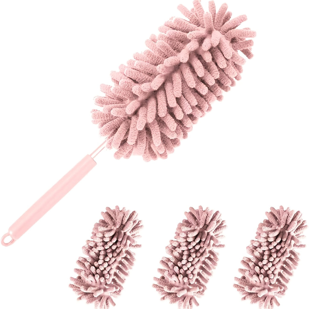 Set of 4 Washable Microfiber Dusters for Cleaning, Featuring an Extendable Pole And Bendable Design for Versatile Use