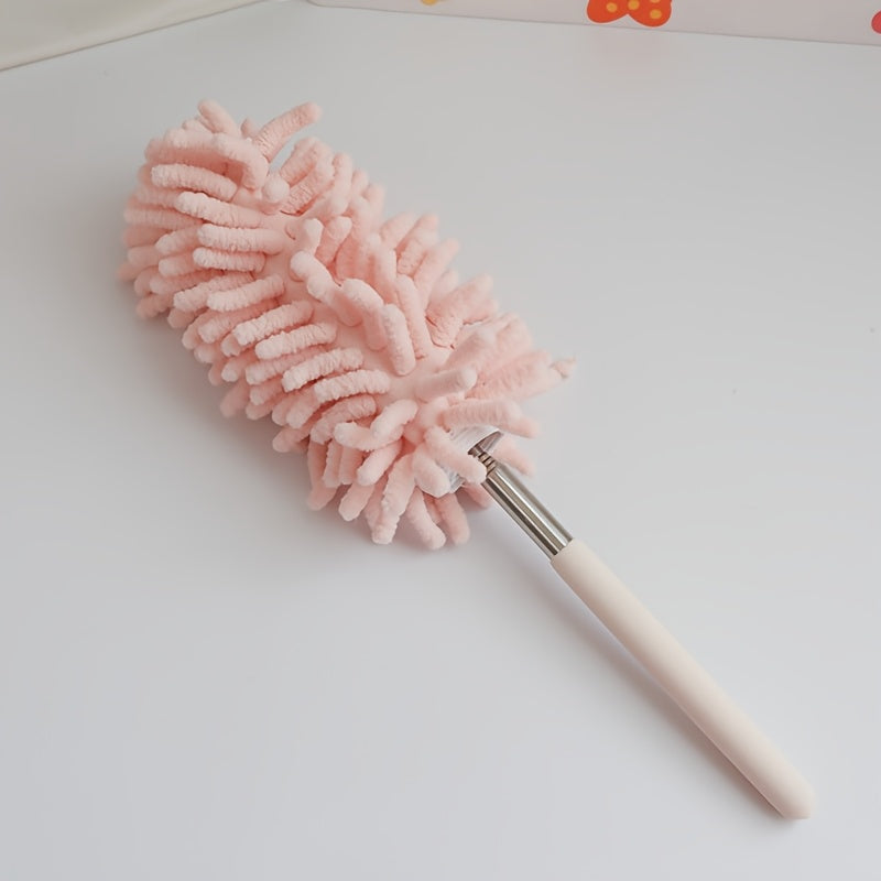 Chenier Retractable Dust Duster, Household Cleaning Brush, Feather Duster, Removable Gap Brush