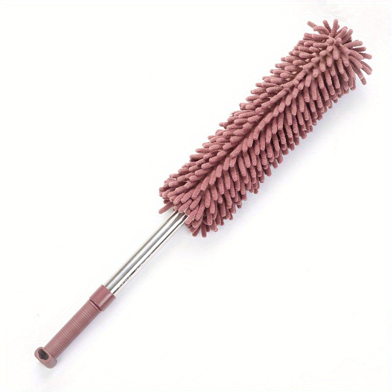 1pc, Chenille Telescopic Dust Duster-random Color, Washable Dusters, Extendable Pole Detachable Cleaning Brush Tool for Office Car Window Furniture Ceiling Fan Floor Duster. Back-to-school Season.Halloween and Christmas Deep Clean