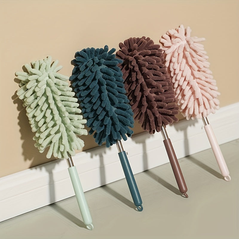 Telescopic Microfiber Duster with Ergonomic Handle & Telescopic Design - Heavy-Duty Deep Cleaning Duster for Furniture, Cars, Clothes, Home Decor - No Electricity, Durable & Portable For Halloween, Christmas, Everyday Use - Ideal For Hard-to-reach A