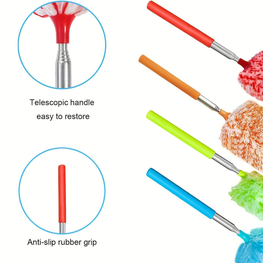 1pc Extendable Microfiber Duster for Cleaning Office, Car, Computer, Air Condition, and More - Washable and Reusable Cleaning Tool