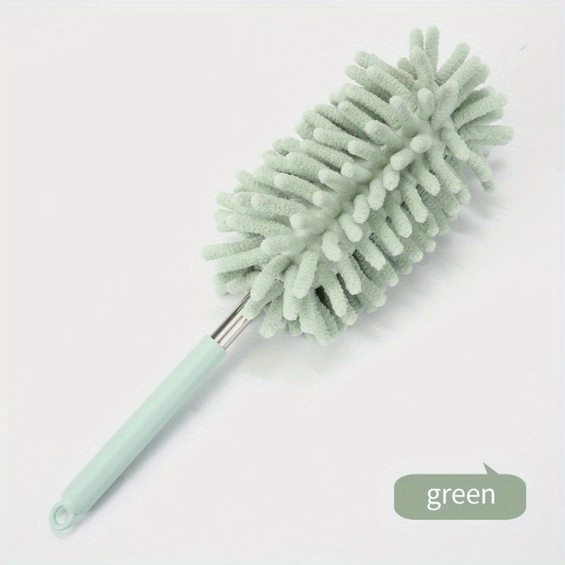 Telescopic Microfiber Duster with Ergonomic Handle & Telescopic Design - Heavy-Duty Deep Cleaning Duster for Furniture, Cars, Clothes, Home Decor - No Electricity, Durable & Portable For Halloween, Christmas, Everyday Use - Ideal For Hard-to-reach A
