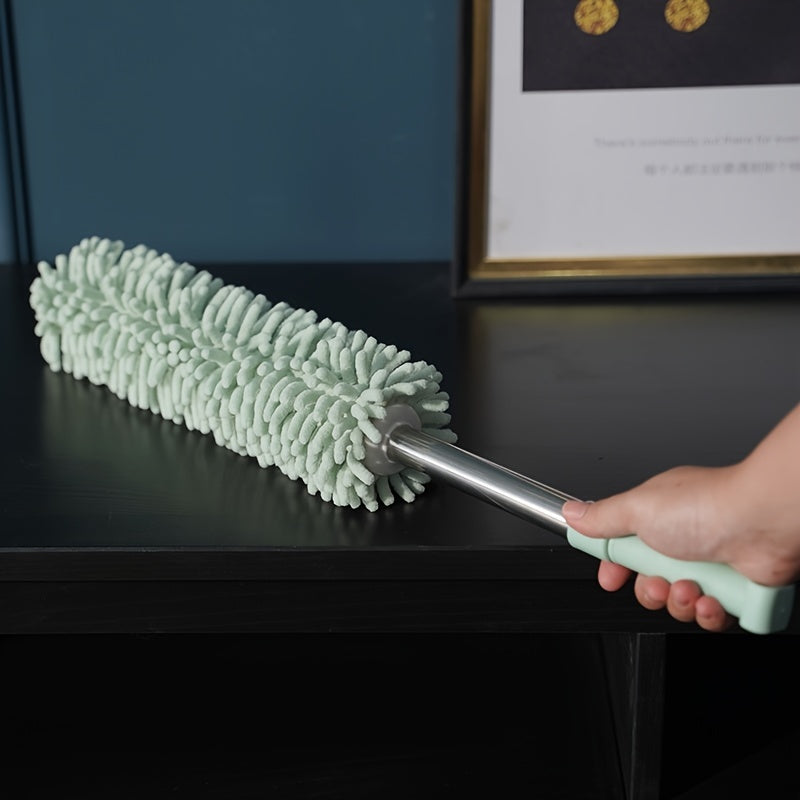 1pc, Chenille Telescopic Dust Duster-random Color, Washable Dusters, Extendable Pole Detachable Cleaning Brush Tool for Office Car Window Furniture Ceiling Fan Floor Duster. Back-to-school Season.Halloween and Christmas Deep Clean