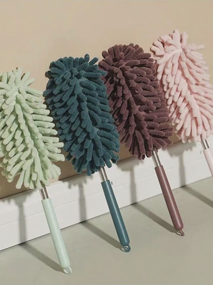 Telescopic Microfiber Duster with Ergonomic Handle & Telescopic Design - Heavy-Duty Deep Cleaning Duster for Furniture, Cars, Clothes, Home Decor - No Electricity, Durable & Portable For Halloween, Christmas, Everyday Use - Ideal For Hard-to-reach A